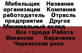 Мебельщик › Название организации ­ Компания-работодатель › Отрасль предприятия ­ Другое › Минимальный оклад ­ 30 000 - Все города Работа » Вакансии   . Карачаево-Черкесская респ.